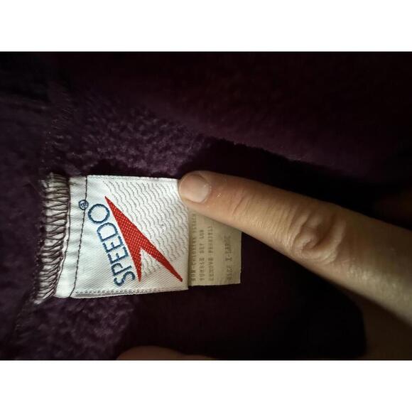 Vintage Speedo Purple Fleece Hoodie - XL - Picture 8 of 8